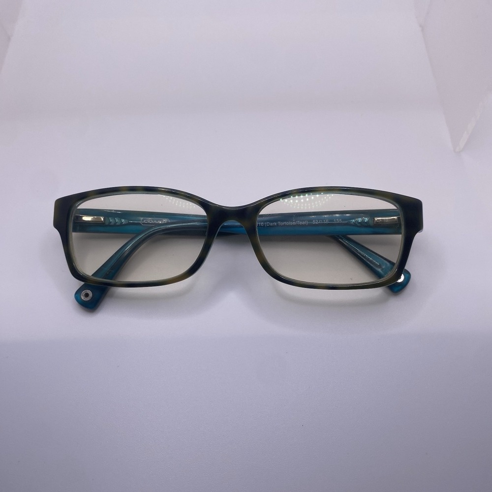 Coach Eyeglasses FRAME ONLY HC 6040 Brooklyn 52-16-135 Dark Tortoise Teal 840